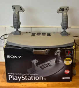 Sony Playstation One Analog Flight Dual / Twin Joystick Controller with Box PS1 - Picture 1 of 4