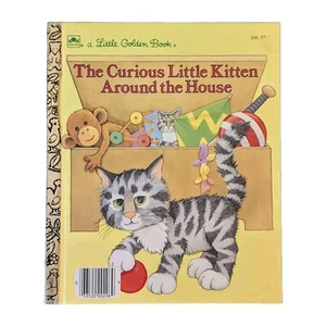 Golden Books The Curious Little Kitten Around the House by Linda Hayward - Foto 1 di 9