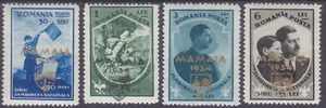 ROMANIA 1934 - PFADFINDER / SCOUT MAMAIA Mi.: 469+470+472+473 - **MNH**/*MLH* - Picture 1 of 2