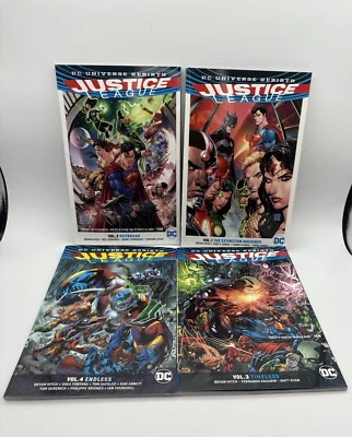JUSTICE LEAGUE REBIRTH TPB VOL 1 2 3 4 -VG Very Good Paperback Soft Cover - Image 1 of 2
