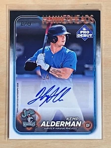 2024 Topps Pro Debut Auto Kemp Alderman Miami Marlins Autograph - Picture 1 of 2