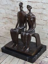 King Und Queen Von Englisch Künstler Henry Moore Braune Patina Skulptur