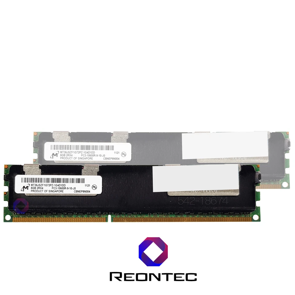 8GB SERVER RAM Micron PC3 - 10600R DDR3 MT36JSZF1G72PZ-1G4D1 2Rx4 - Immagine 1 di 1