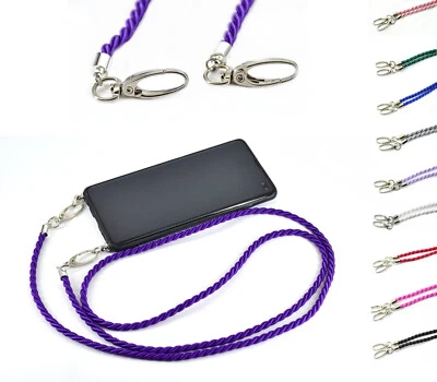 MARKENLOS Schultergurt aus Baumwolle mit zwei Karabinern – ideal für Handy , Taschen usw.