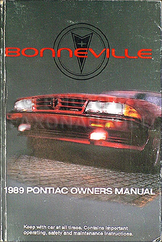 1989 Pontiac Bonneville Proprietari Manuale Le Se Sse Originale User Guida Libro - Immagine 1 di 1