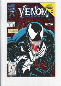 Venom: Lethal Protector #1 SIGNED by AL MILGROM w/COA! NM 9.4 VENOM 1ST SOLO ISS - Picture 1 of 3