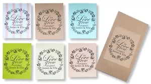 80 MMX 60 MM PERSONALISIERTE ETIKETTEN HOCHZEIT LIEBE WACHSEN LASSEN AUFKLEBER GESCHENKE SAMENPACKUNGEN - Bild 1 von 1