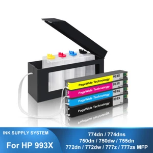 CISS For HP 993 993X 993XL For HP 755dn 774dn 750dn 750dw 772dn 772dw 777z 777zs - Picture 1 of 4
