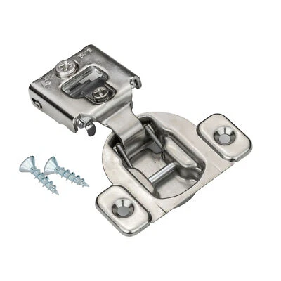 Blum 105 grados 5/8" tornillo superpuesto en bisagra de gabinete de cierre automático 38N355C.10 Foto 1 de 4