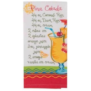 Tropical Pina Colada Recipe Kitchen Cotton Flour Sack Towel - R2833 - Picture 1 of 1