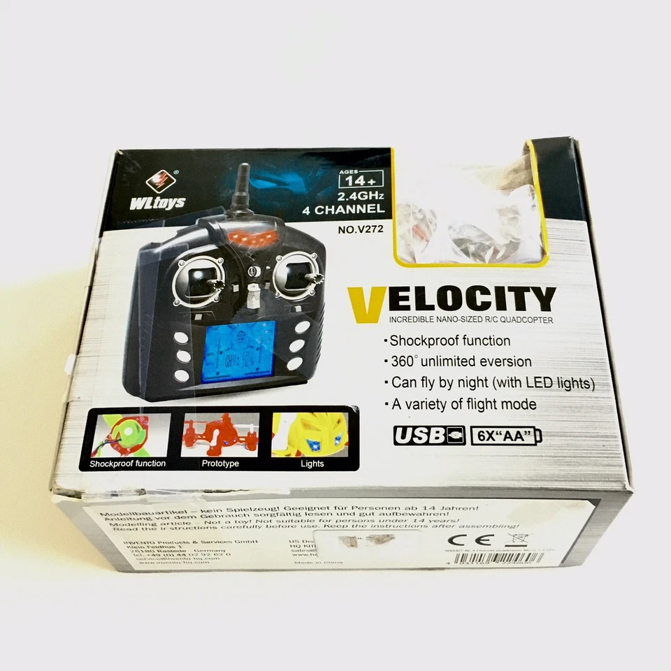 WLToys Micro RC Quadcopter RC 4 Channel Micro 2.4 GHz 500007 - Image 1 of 4