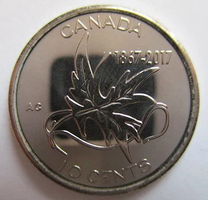 2017 CANADA 10 CENTS 1867-2017 150TH ANNIVERSARY OF CANADA PROOF LIKE COIN - Imagen 1 de 2