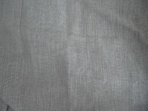 DONGHIA Vertical Stripes Linen gauze dark grey white stripes 3+ yards new - Picture 1 of 3
