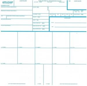 Identicator Marke FD 258 Fingerabdruck Karten - 10er Pack - schneller Versand - Bild 1 von 1