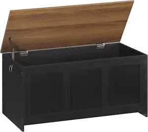 Storage Bench, 39.3" Retro Wooden Storage Chest, Wooden Storage Trunk, Toy Chest - Picture 1 of 12