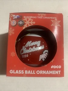 Ohio State Buckeyes NCAA 2024 Christmas Glass Ball Ornament - Picture 1 of 3