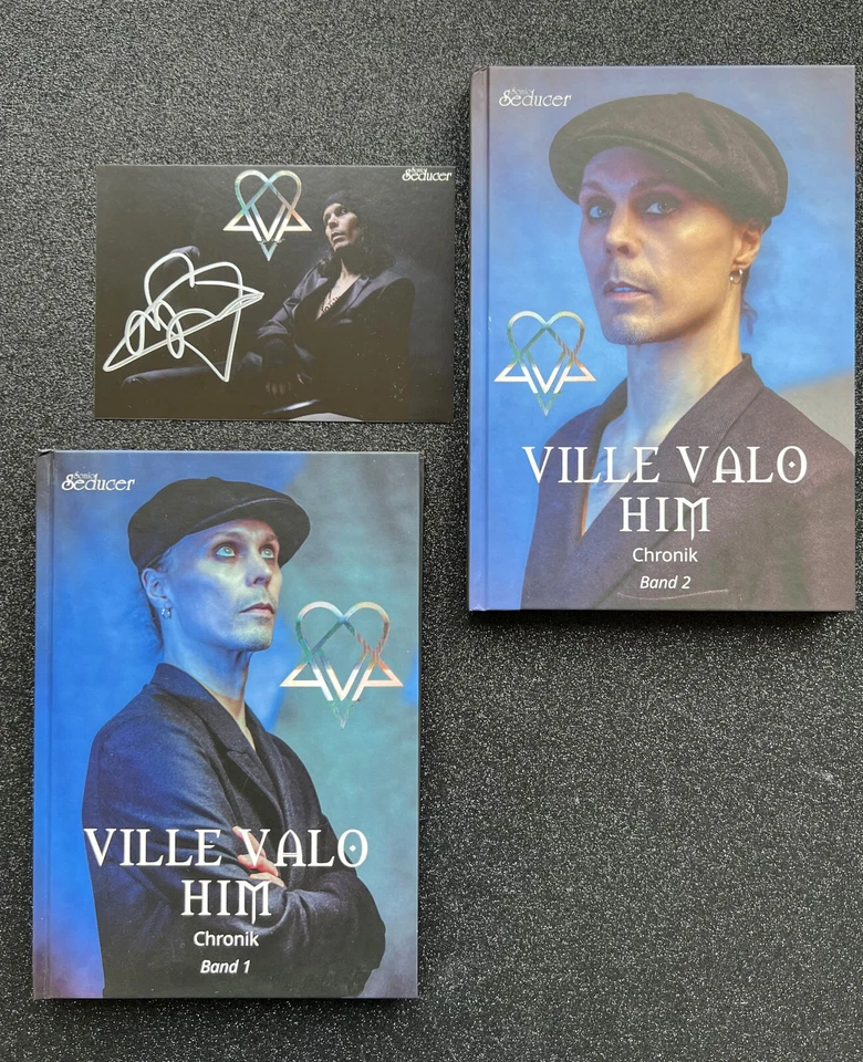 Ville Valo, HIM: Buch-Set, Chronik, sginierte Fotokarte, Interviews, limited 666 - Image 1 of 4