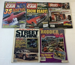 5 revistas~REVISIÓN MUSCLE CAR, HITOS DE CALLE ROD, STREET MACHINE, RODDER '86 - Imagen 1 de 1