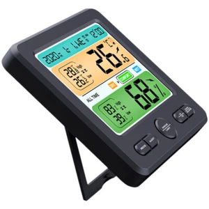 -Hygrometer Clock Temperature and Humidity Monitor Room Gauge for Home - Picture 1 of 12