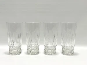 Cristal D'Arques-Durand Villeneuve Crystal Tumblers Coolers 6 3/8" Set of 4 - Picture 1 of 13