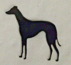 Windhund Kühlschrankmagnet schwarze Silhouette Made in USA - Bild 1 von 1