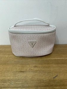 Guess ladies pink faux leather makeup bag/ case - Picture 1 of 9