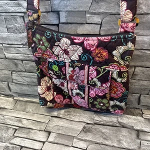 Vera Bradley Tasche Mod Floral Pink Retired Pattern Med Hipster Schulter Crossbody - Bild 1 von 14