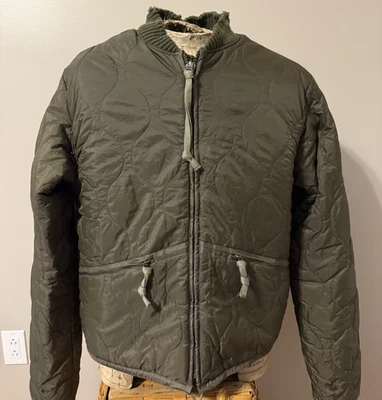 Chaqueta Militar De Colección Abercrombie Fitch A92 Forrada Sherpa Acolchada Para Hombre L Verde Foto 1 de 4