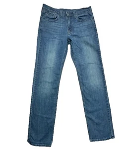 Levis 514 Jeans Mens 32 X 34 Blue Classic Straight Red Tab Denim Cotton - Picture 1 of 11