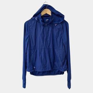 AVIA Blue Layered Long Sleeve Quarter Zip Activewear Hoodie S - Picture 1 of 6