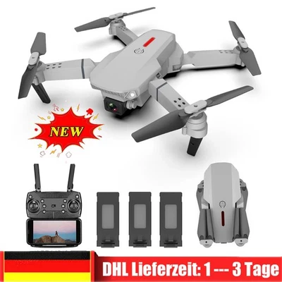 Mini Faltbar WiFi Drohne 4K-HD Kamera Selfie RC Quadrocopter Drone Mit 3 Akku - Bild 1 von 4