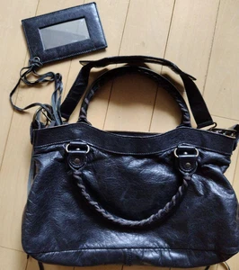 echt Balenciaga die erste schwarze Lederhandtasche Schultertasche - Bild 1 von 11