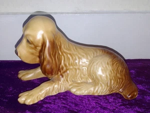 Sylvac Spaniel Lying Down 114B Vintage Ceramic Figurine - Picture 1 of 6