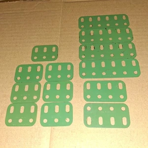 13 X PIEZAS (#103H/103G/103D)*MÁS SIN USAR*VIGA PLANA ESTAMPADA MECANO VERDE CLARO - Imagen 1 de 1
