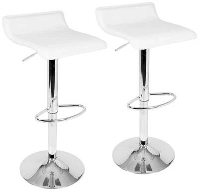 Ale White Adjustable Swivel Bar Stools Set of 2 - Image 1 of 3