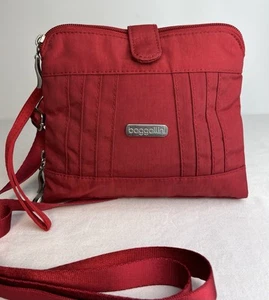 Baggallini Roundabout Bagg rot Crossbody Schulter mit Handgelenktasche seltener Stil - Bild 1 von 21
