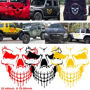 Skull Hood Decal Large 22" Graphic Sticker for Truck Jeep Car Trailer Boat Vinyl - Picture 1 of 24