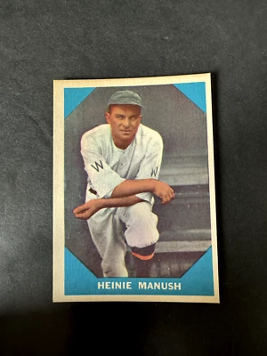 Fleer Baseball Greats Heinie Manush 1960, #18, estado casi nuevo Foto 1 de 2