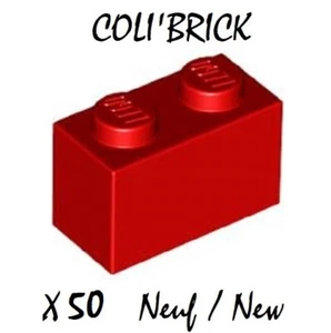 Lego 3004 - 50x Briques / Brick 1x2 - Rouge / Red - 93792 - New Neuf - Photo 1/1