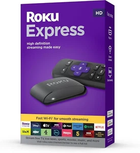 Roku Express 2023 HD Streaming Device With Remote WiFi-High-Speed HDMI Cable NEW - Picture 1 of 7