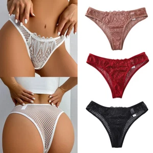 Sexy Damen-Tangas Hohle Blumen-Mesh-Unterwäsche G-String Spitzenhöschen! æ - Bild 1 von 29