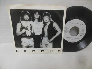 rare EXODUS nr mint 45 rpm FOREVER AND A DAY b/w HEY GIRL autographed - Picture 1 of 5