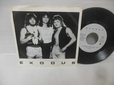 rare EXODUS nr mint 45 rpm FOREVER AND A DAY b/w HEY GIRL autographed - Image 1 of 4