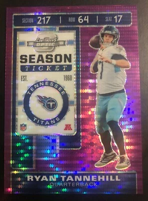 2019 FOTL Contenders Optic RYAN TANNEHILL PURPLE PULSAR PRIZM #07/21 TITANS - Image 1 of 2