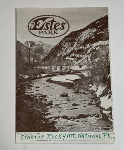Rare Souvenir Travel Guide Map Estes Park Rocky Mountains Colorado Advertising - Bild 1 von 9