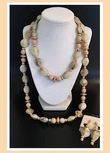 Napier Halsketten & Clip Ohrringe Set - 2 Halsketten 18 & 30" & 1 Pr Ohrringe-Neu mit Etikett - Bild 1 von 9