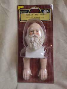 Darice Porcelain Doll Parts Old Fashion Santa Head and Hands 4 3/4"