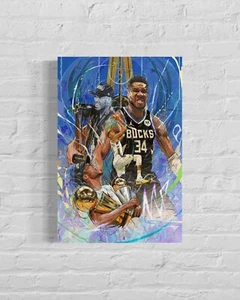 Giannis Antetokounmpo | Championships | Canvas Art | Milwaukee Bucks - Picture 1 of 3