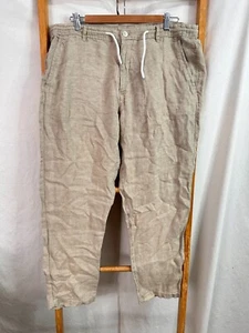 Zara Pants Womens 34 Brown High Rise Relaxed Fit Straight Leg - Picture 1 of 10