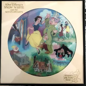Walt Disney Snow White Soundtrack Picture Disc Vinyl Record LP 1981 IN FRAME - Picture 1 of 2